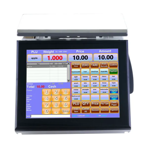 All In One Cash Register Weighing Scale T86E With Embedded Printer
