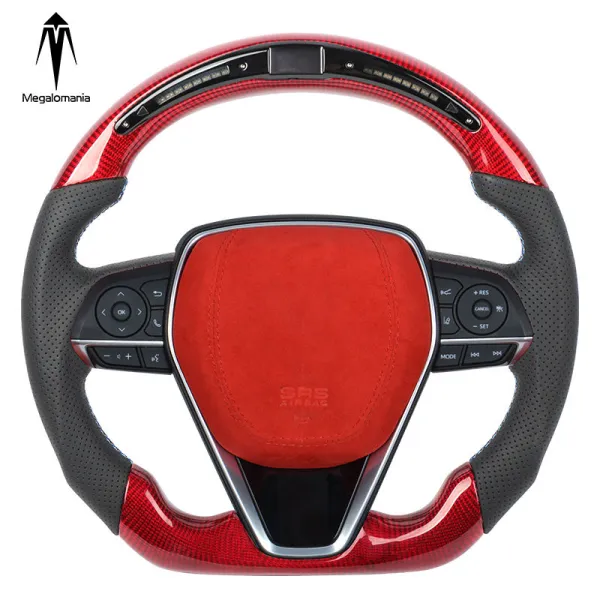 Led carbon fiber steering wheel