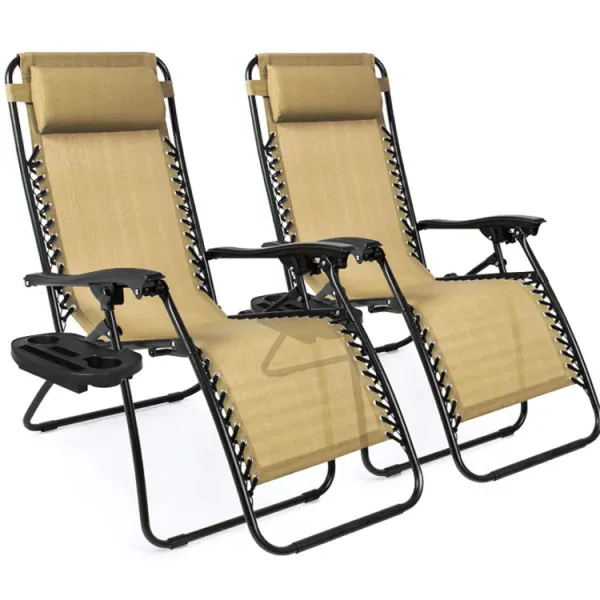 Outdoor Beach Patio Garden Camping Hiking Foldable Portable Chaise Folding Zero Gravity Steel Sun Recliner Lounge Chair
