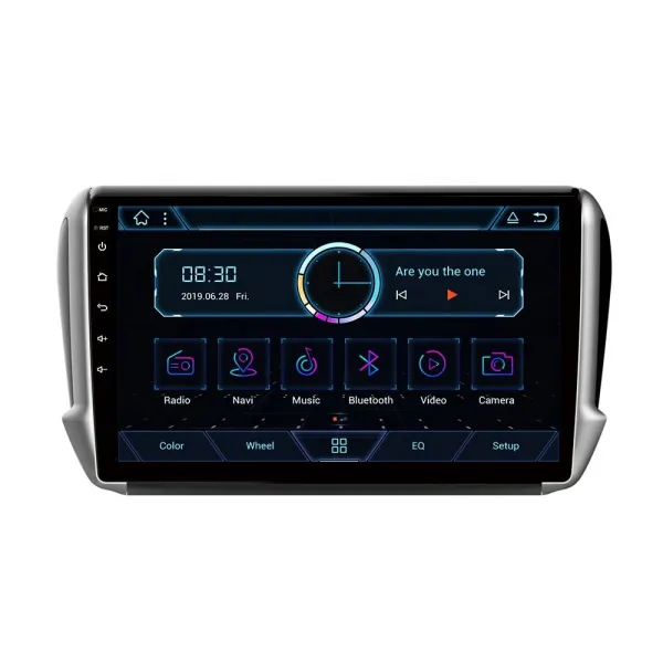 Android Car Video 9 Inch PX6 Dashboard Placement Monitor Peugeot 2008