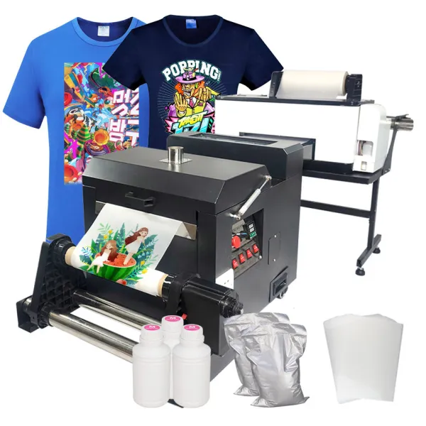 L1390 T-shirt Textile Printing Machine A3 Size PET film Digital DTF Printer with Shaker and consumables