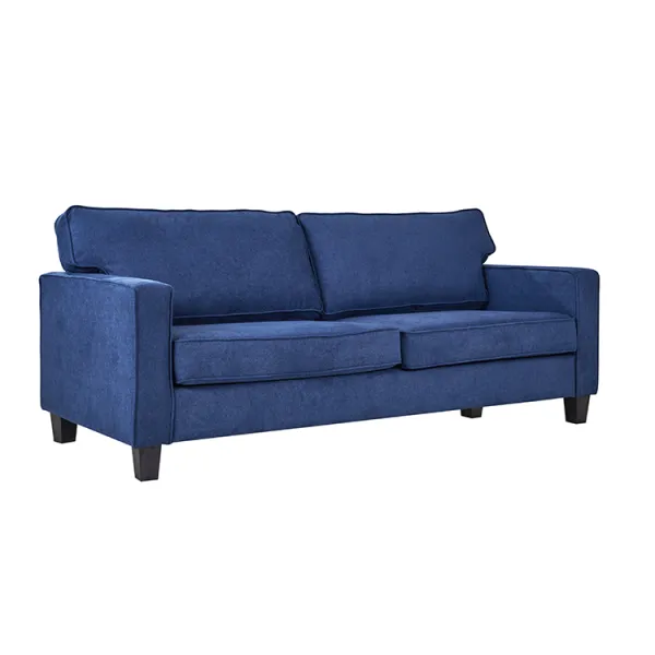 Living Room  Available Blue Sofa  Adjustable Backrest Three Seats Sofa