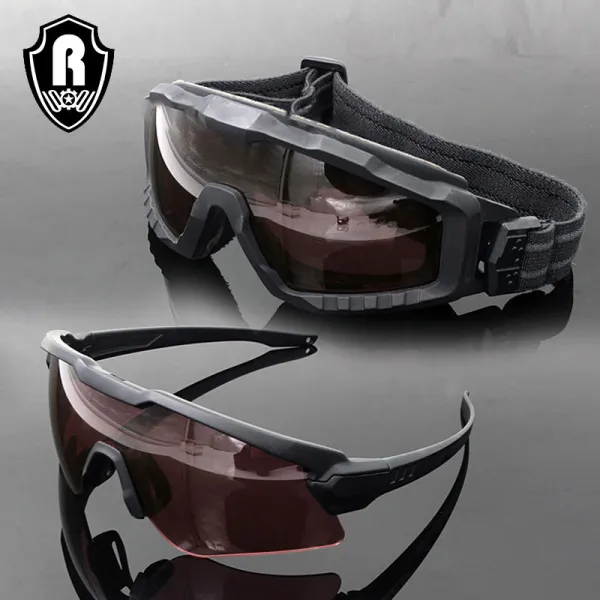 Tactical Goggles Tactical Sunglasses with Anti-Fog Lens Outdoor Explosion-proof CS Shooting Glasses