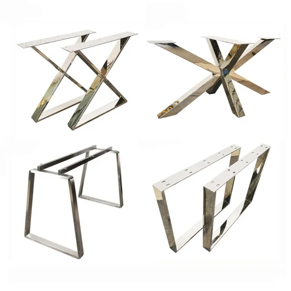 Custom Bench Stand Frame Metal Feet Rectangular Stainless Steel Dining Coffee Table Base Chrome Legs And Office Furniture