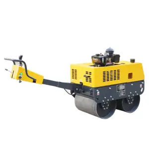 Walk-Behind Two-Wheel Roller Hydraulic Drive Diesel Roller Petrol Small Doubl Drum Vibratory Roller