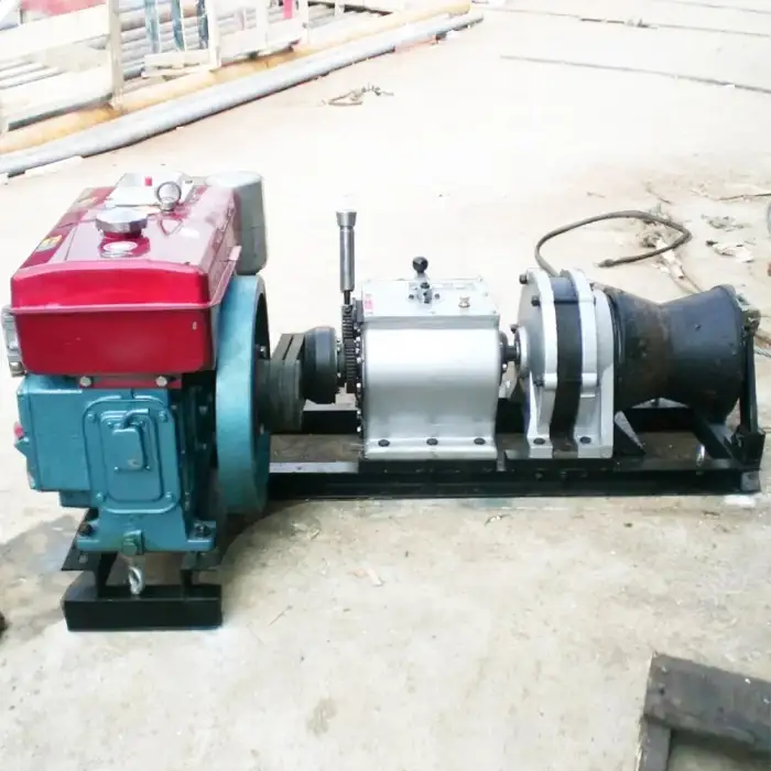 Powerful Electric Winches Portable Diesel Pulling Winch Diesel Engine Power Cable Pulling Winch