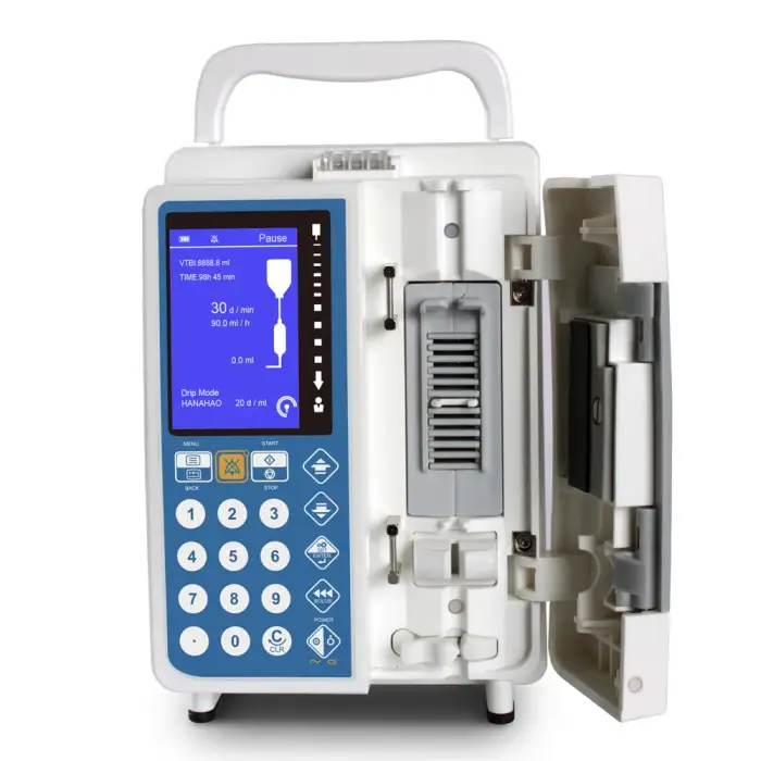 Portable Automatic Infusion Pump Electronic IV Syringe for Both Human Animal Use Medical Fluid Infusion Equipment CE Certified