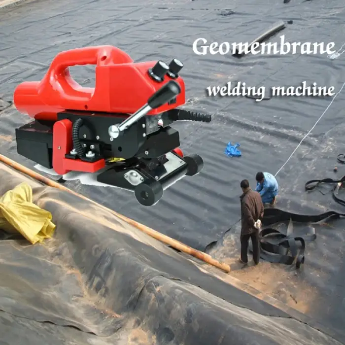 Hand-held machine for welding geomembrane PVC PE EVA plastic type welding machine