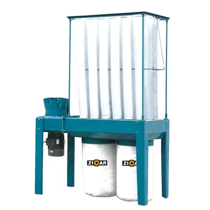 ZICAR Heavy duty industrial dust collector FM9011 24bags with 15HP 11KW