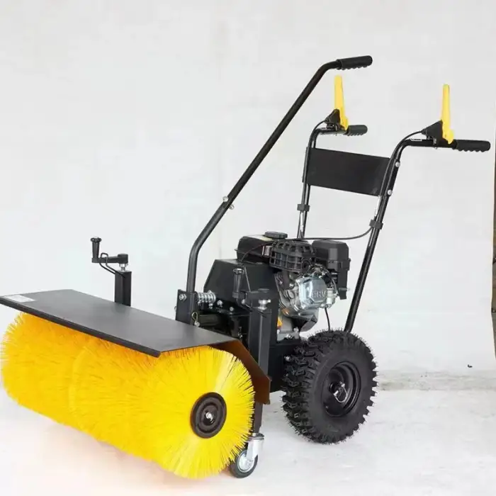 Hand push small snow sweeper for snow cleaning road dust sweeper