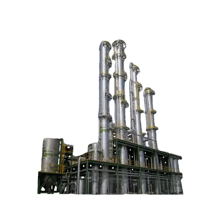 Genyond Turnkey project industrial 95%-99.9% Alcohol distillation distillery machine cellulose ethanol production line