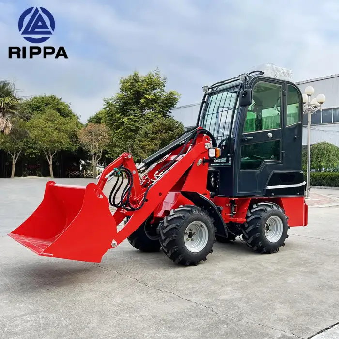 Rippa Earth-moving Machinery Front End Electric Mini Wheel Loaders With Cabin