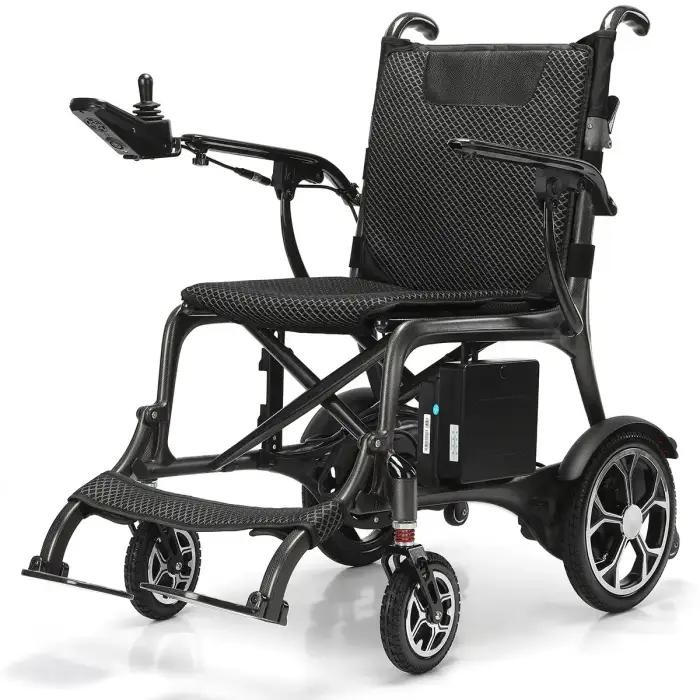Luxury Rigid Ultra-Light Carbon Fiber Power Wheelchair Folding Portable Electric Wheelchair For The Disabled And Elderly