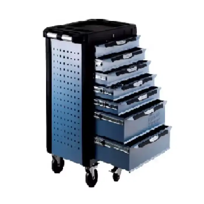 Auto Repair Tool Cabinet Multi-Piece Tool Set with 7 Drawers with Five Wheels