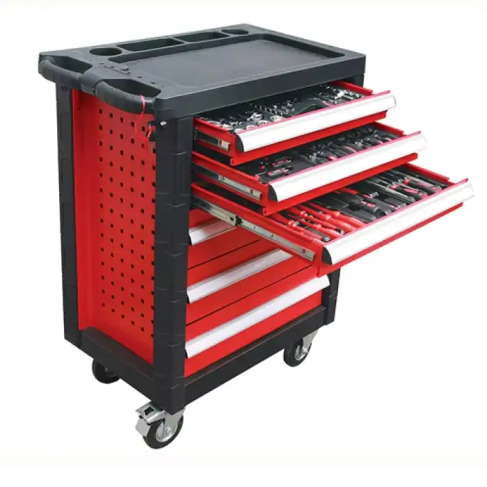 Hot Sale High Quality Steel Auto Repair Tool Cabinet 211 Pcs Tools Tool Trolley