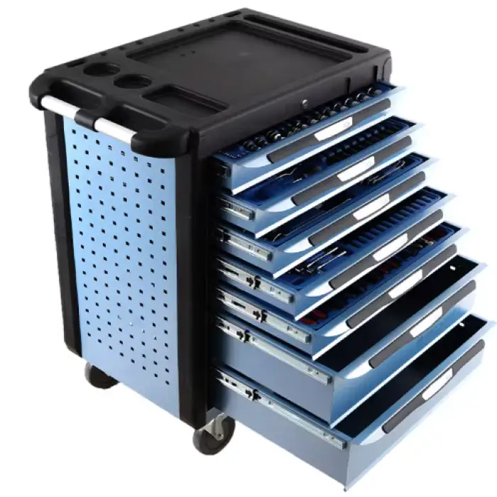High Quality 7 Drawers 98 Pcs Tool Sets Cabinet With New energy insulation Hand Tool Set car Repair Tools Set