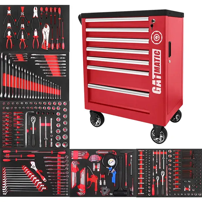 Custom 7 Drawers Garage Diagnostic Workshop Tool Cabinet Cart Trolley Box Set