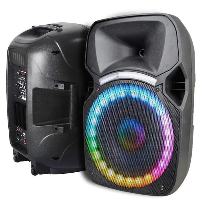 Accuracy Pro Audio CMJ15AOE-LED12 15'' Inch 80W Professional Audio 80W Active Class AB Powered Speaker With LED Light