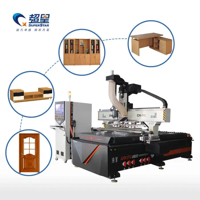 1300*2500 mm atc wood carving cnc cabinet machine