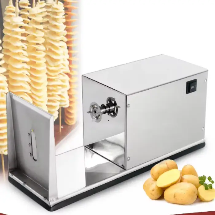 Commerical Stainless Steel Electric Twisted Potato Tower Chips Slicer Potato Cutter Chipper Machine