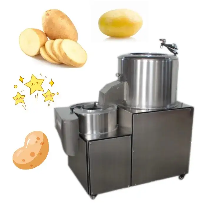 100-500kg/time potato washing and peeling machine taro cutting potato peeler and slicer machine carrot potato cleaning machine