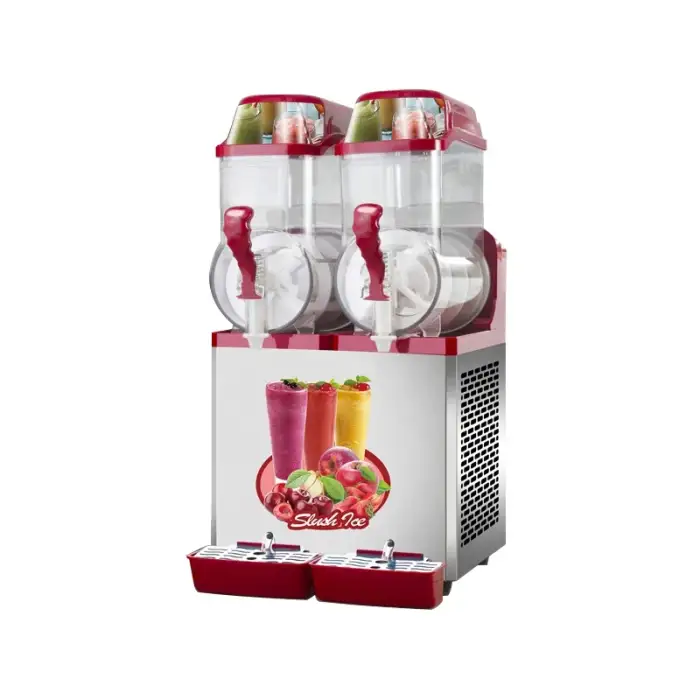 110v 220v big capacity 12L x2 granita juice ice frozen drink slush machine  beater commercial ice slush machine