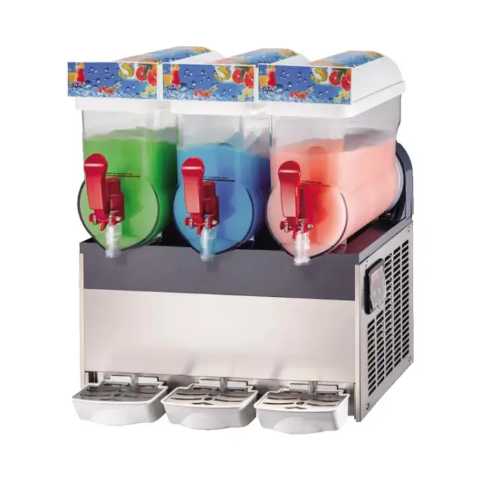 12+12L Commercial Single Blow Smoothie Ice Slush Juicer Machine Snow Ice Machine Floss Ice Floss Frozen Drink Slush