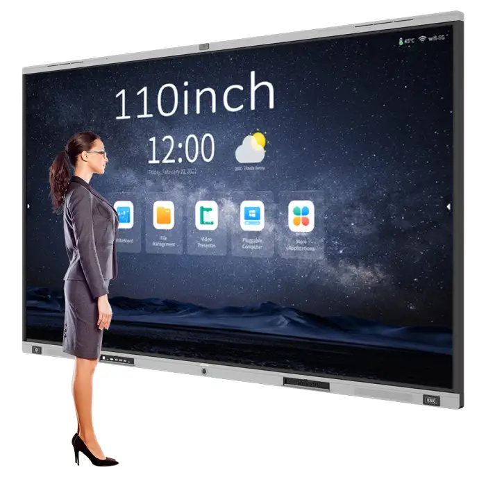 86/98inch panel high tech interactive whiteboard 105 inch advertising board
