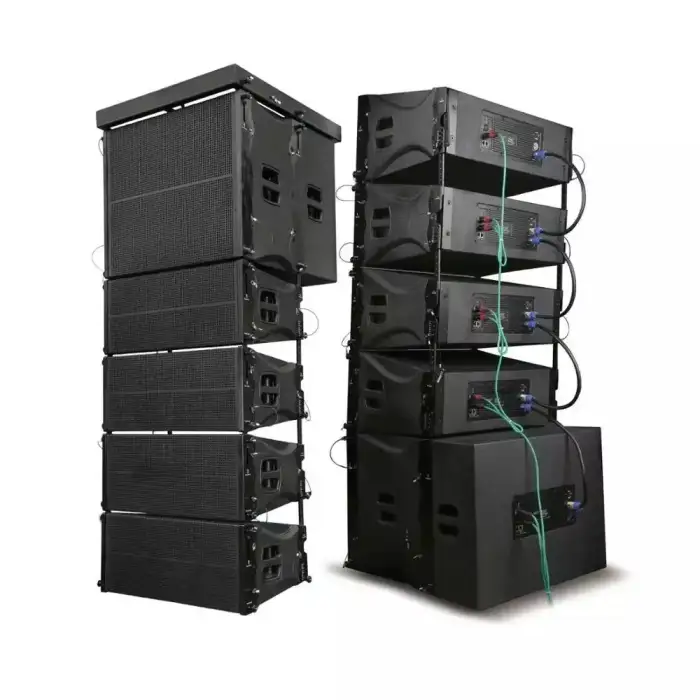Dual 10 inch line array system Active and passive indoor outdoor sound system speakers