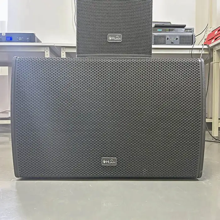 Dual 18 inch 4 ohm 1200W large dj pa bass subwoofer speaker box