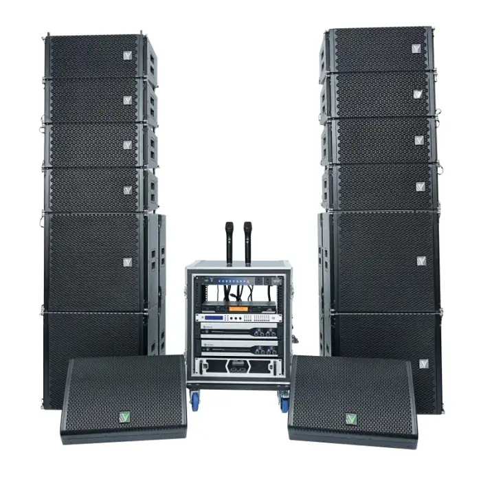 Professional dual 8 inch subwoofer mini line array audio System