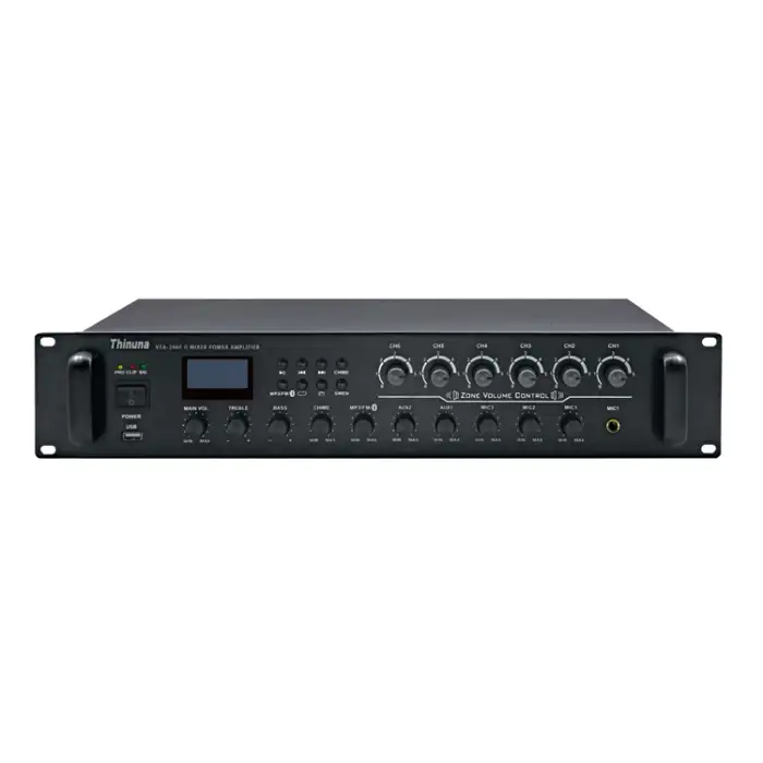 Thinuna Audio Amplifier VTA Series 6 Zones Amplifier 5 EQ Sound Effector Mixer Amplifier with Independent Volume Control