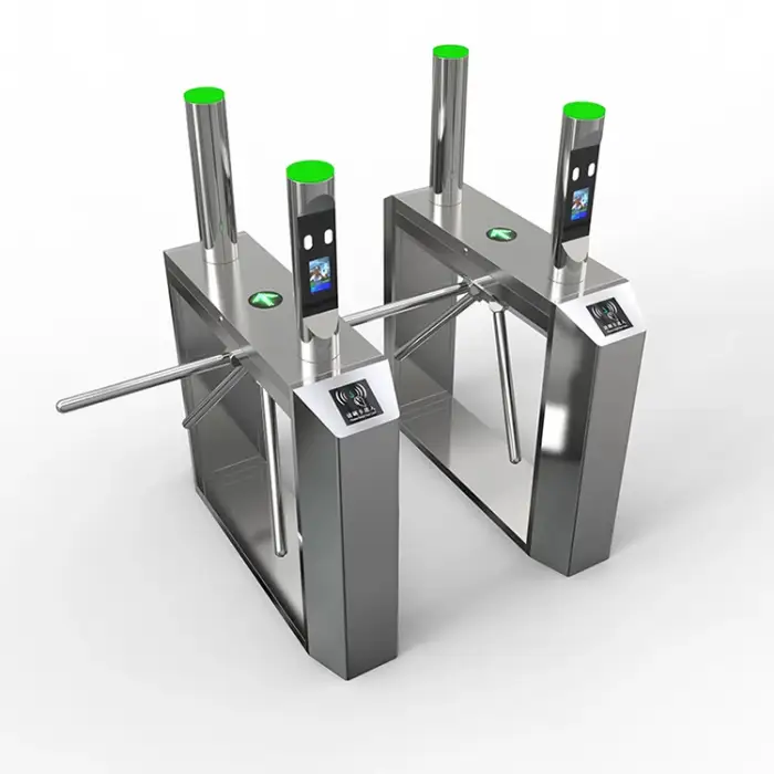 304 Stainless Steel Security Anti-explosion Automatic Fingerprint Access Control Tripod Turnstile face recognition turnstile