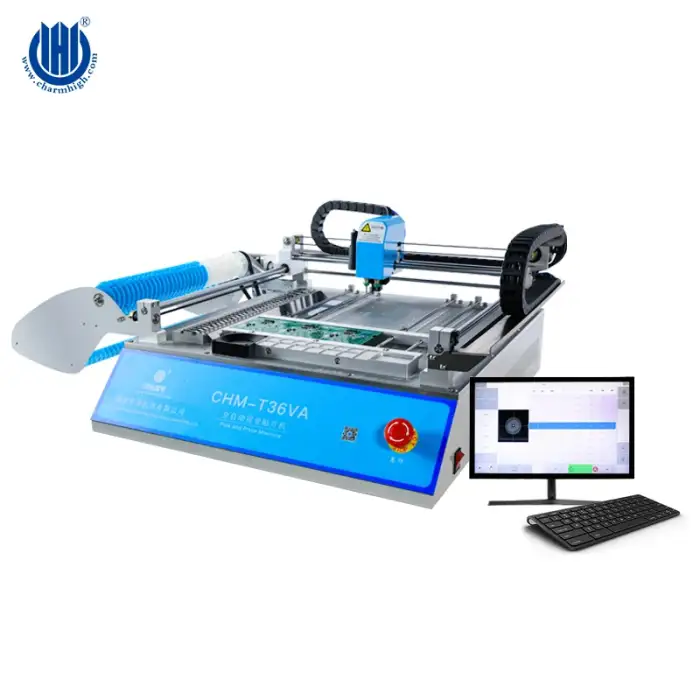 Electronic Production Machinery Charmhigh CHM-T36VA Desktop Smt SMD Pick and Place Machine For Smt Pcb Production