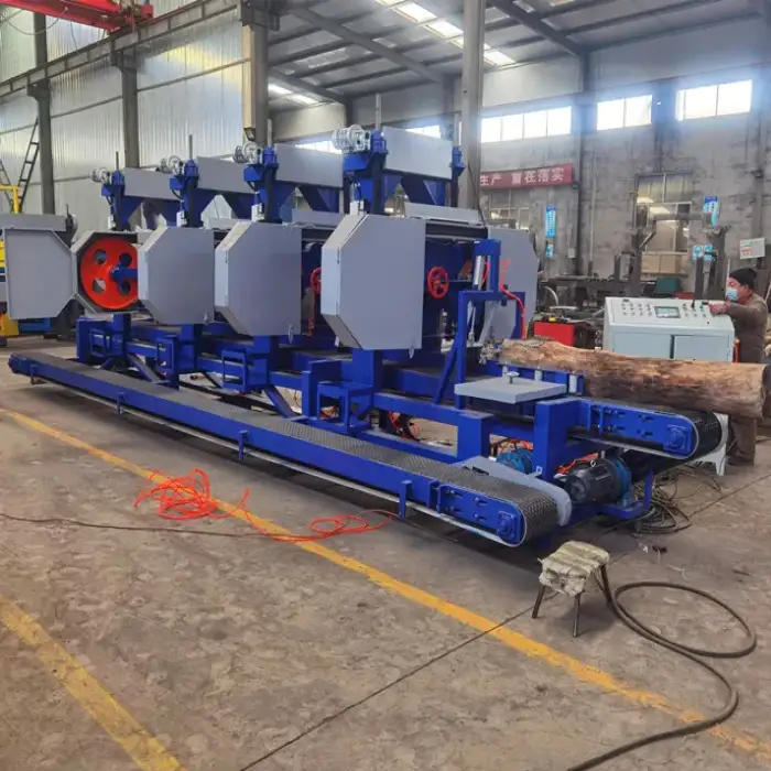 High-output Wood Multiple Heads Sawmill Timber Multi-blade Saw Machine