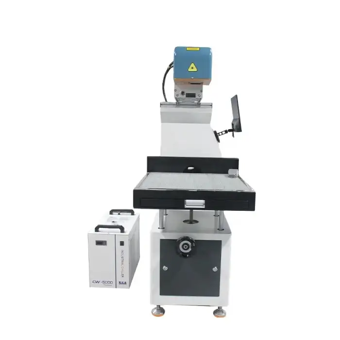 2023 new CO2 laser marker machine for cloth 100W glass tube dynamic focus laser marking machine for sale