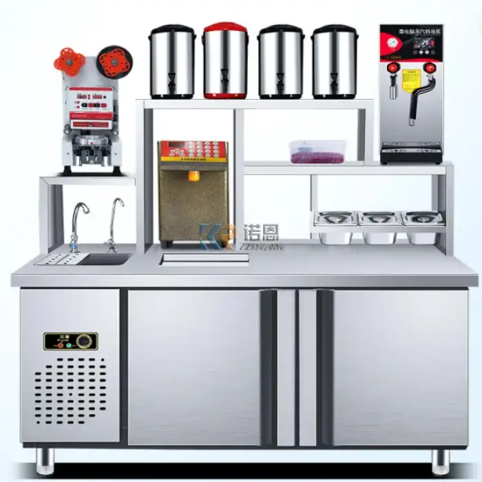 Customized Bubble Milk Tea Equipment Refrigerate Bar