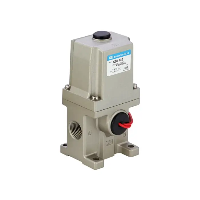 Excellent durability with its non-lubricated type KCC Pneumatic solenoid valve [KS3135]