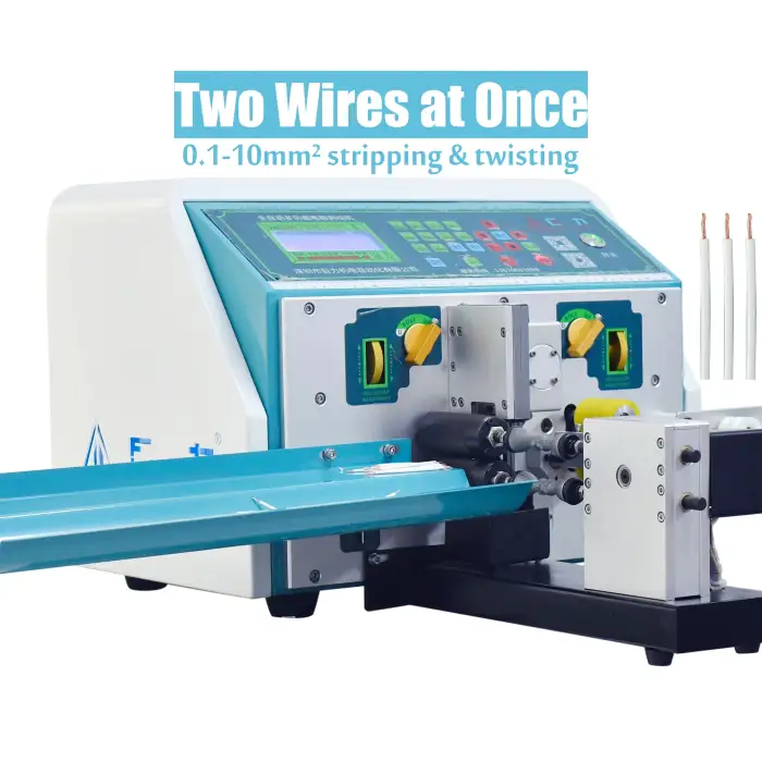 fully automatic Electric wire stripping machine cable cutting stripping twisting machine 2 wires stripper cutter