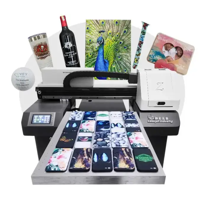 Desktop A2 UV Printer Acrylic With Rotary Bottle Mug UV Printing Machine