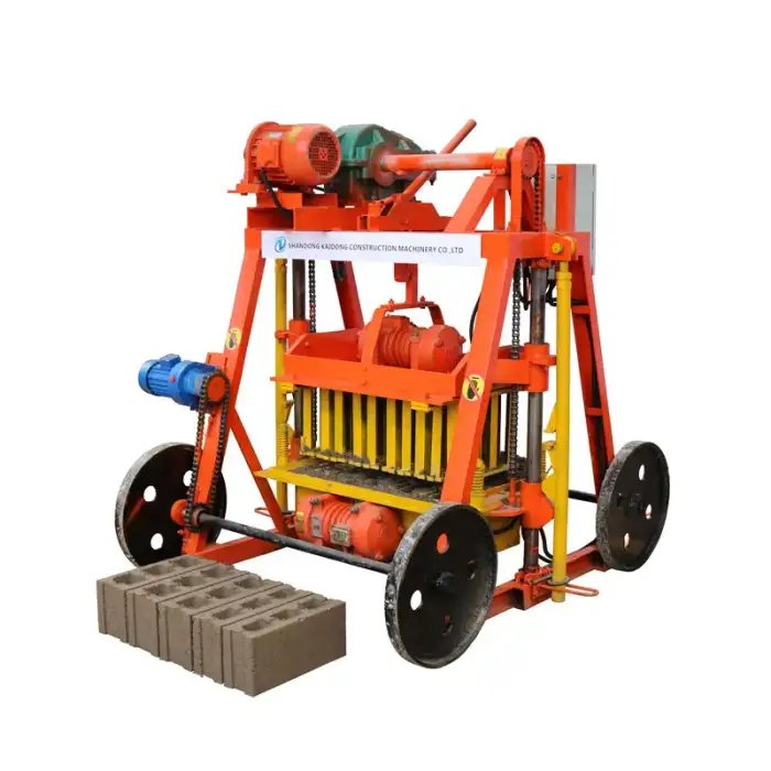 QTM4-30B Mobile egg laying concrete solid hollow bricks block machine manual paver brick making machine