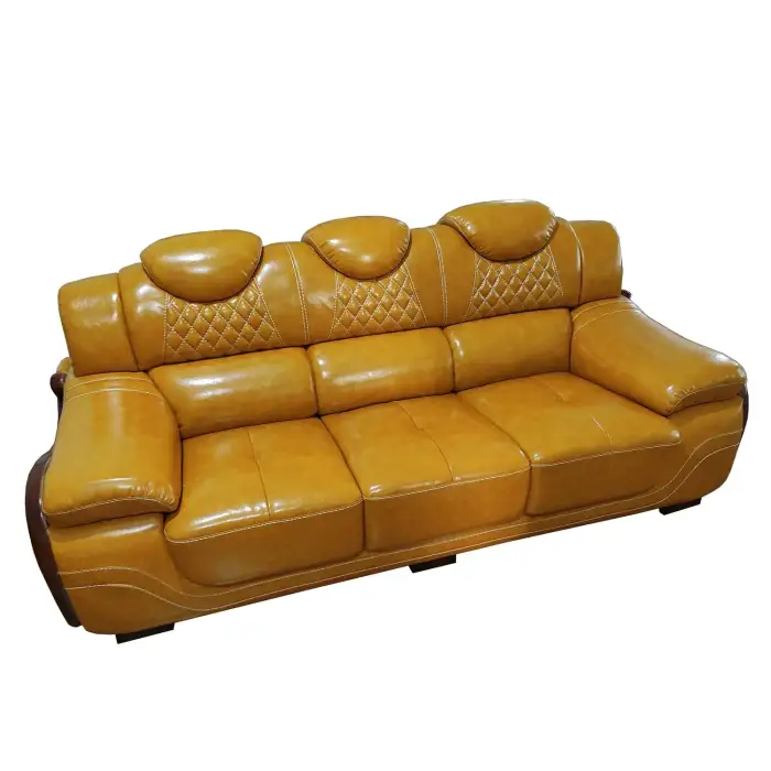 Modern Africa L-Shape Sofa Villa Corner Modular Couch Genuine Leather Couch for Home Living Room