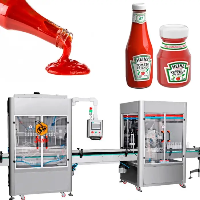 Full Automatic Paste Bottle Can Filling Machine Tomato Paste Filling Machine Ketchup Tomato Sauce Filling Packing Machine