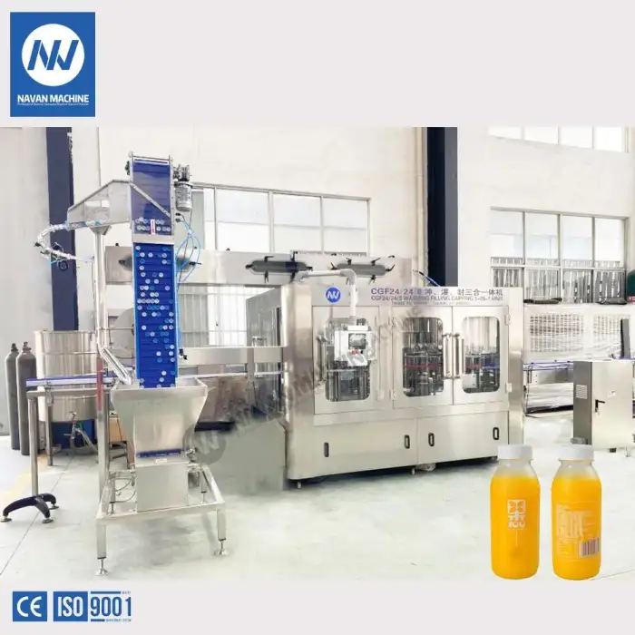 NAVAN Customized Fully Automatic 3-in-1 Juice Drink Hot Filling Rotary Filling Machine