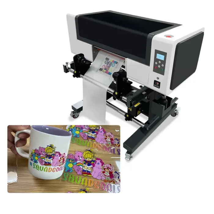 XP600 Print heads Roll to Roll UV DTF Film Sticker Printing Machine