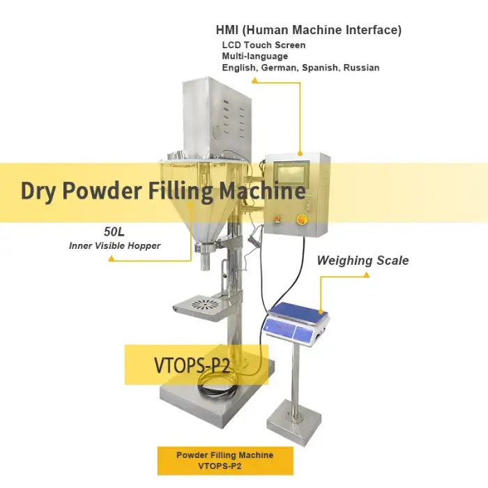 Semi Automatic Nutrition Protein Bag Filling Machine Spicy Chilli Powder Screw Auger Dispenser Bakery Flour Bagger Load Cell