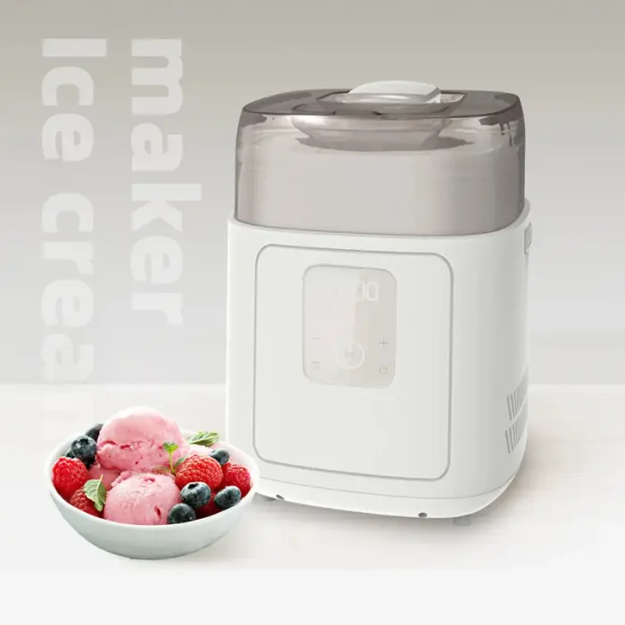 1000ML Mini Soft Serve Ice Cream Compressor Maker Machine For Home