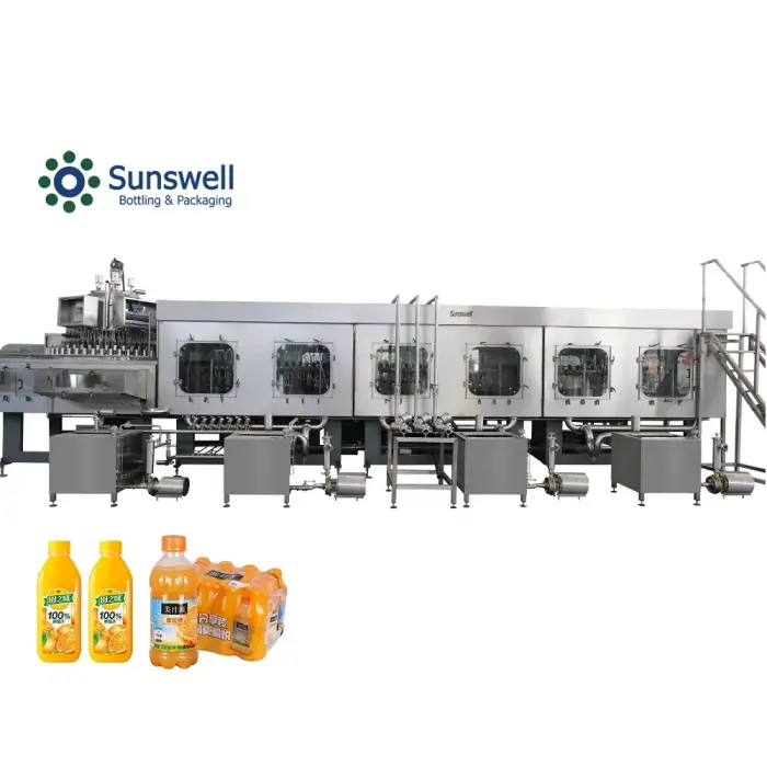 Food Beverage Rotary Complete Fruit Juice PET Bottling Machine Aseptic Juice Filling