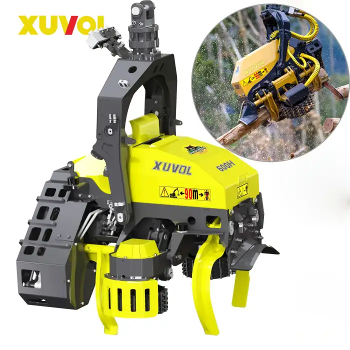 Log Grab Forestry Tree Harvester 20-30ton Excavator Wood Rotating Grapple Forest Tree Harvesting Head Machine