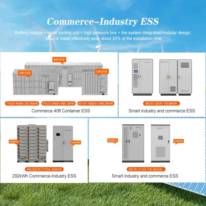 300KWh lithium battery solar wind power hybrid storage system for commercial and industrial modular design